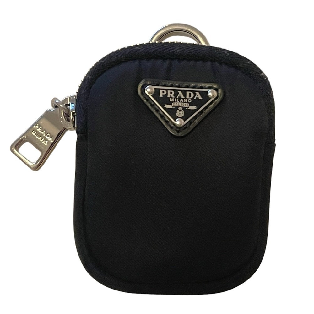 PRADA Black Re-Nylon Mini Pouch-Bag Charm